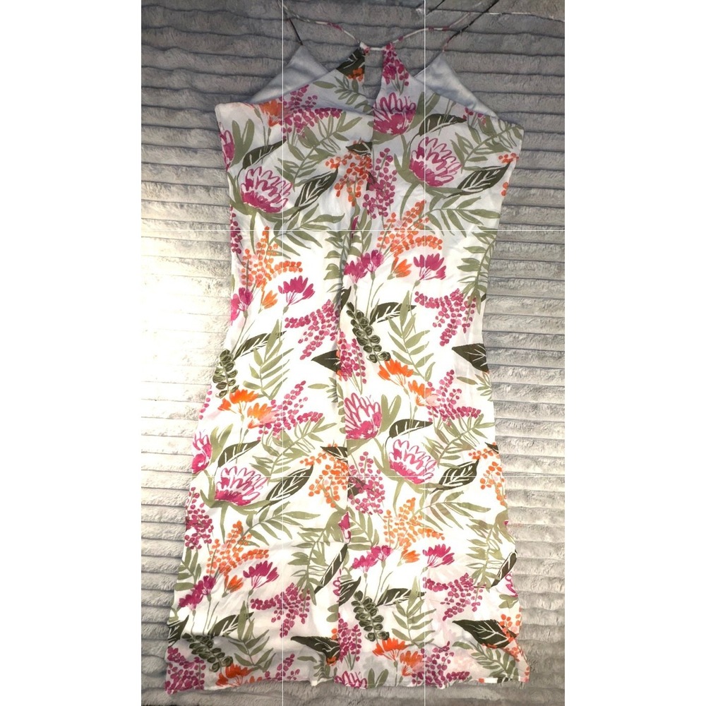 Old Navy Dress Womens 2XL Maxi White Floral Vacay Resort Wear Spaghetti‎ Strap - Picture 3 of 13